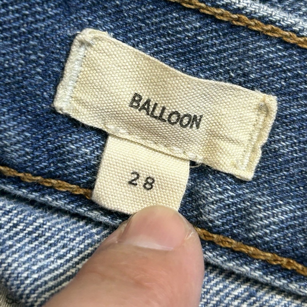 Madewell Balloon Jeans High Rise Cropped Greene Wash Workwear Edition Size‎ 28 - Picture 7 of 12